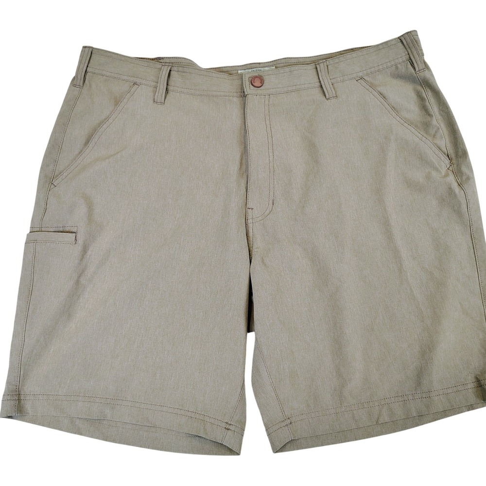 Ocean Coast Mens SZ 40 Ocean Advantage Shorts Tan Stretch Gorpcore Outdoor Tech